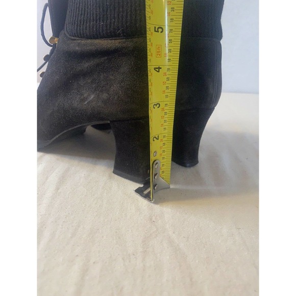 Oval Room womens black suede booties Lace Up Heels size 7B. 1G - Picture 7 of 7